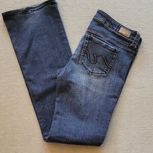 Refuge Blue Straight Leg Jeans Premium Denim